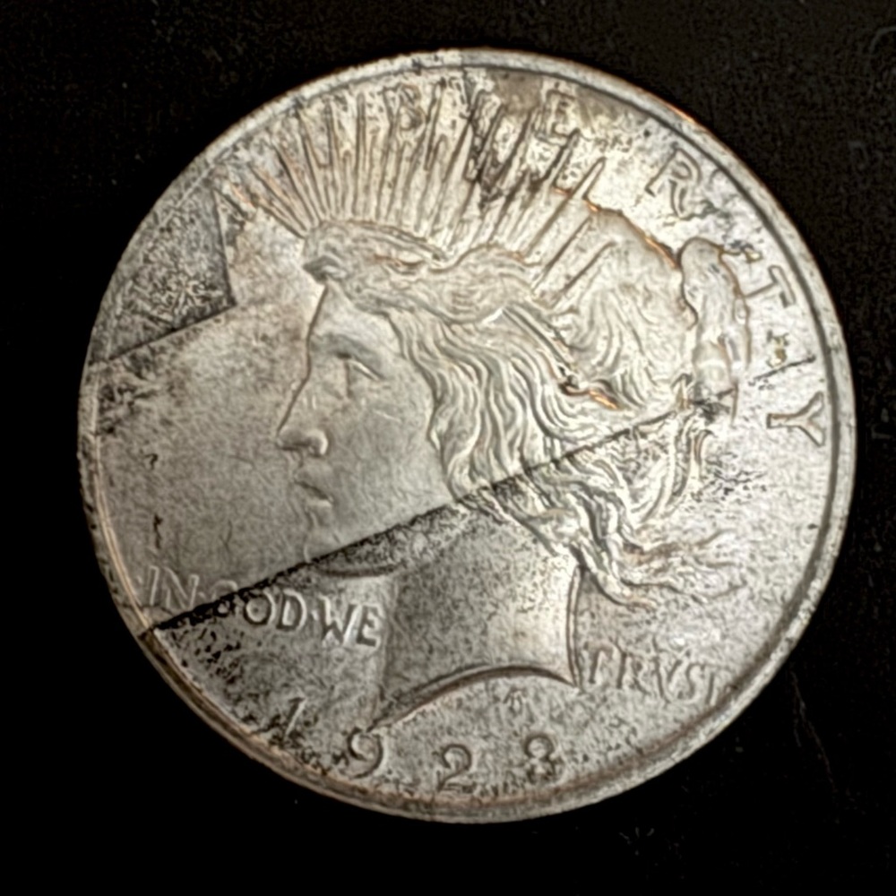 1923 Peace 90% Silver Dollar